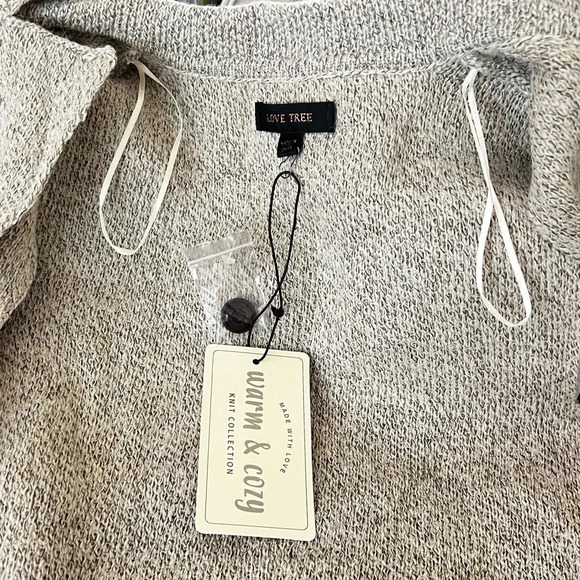 Long Sweater Vest Heather Oatmeal/Beige Open Front With Pockets Sleeveless Soft - Picture 7 of 9